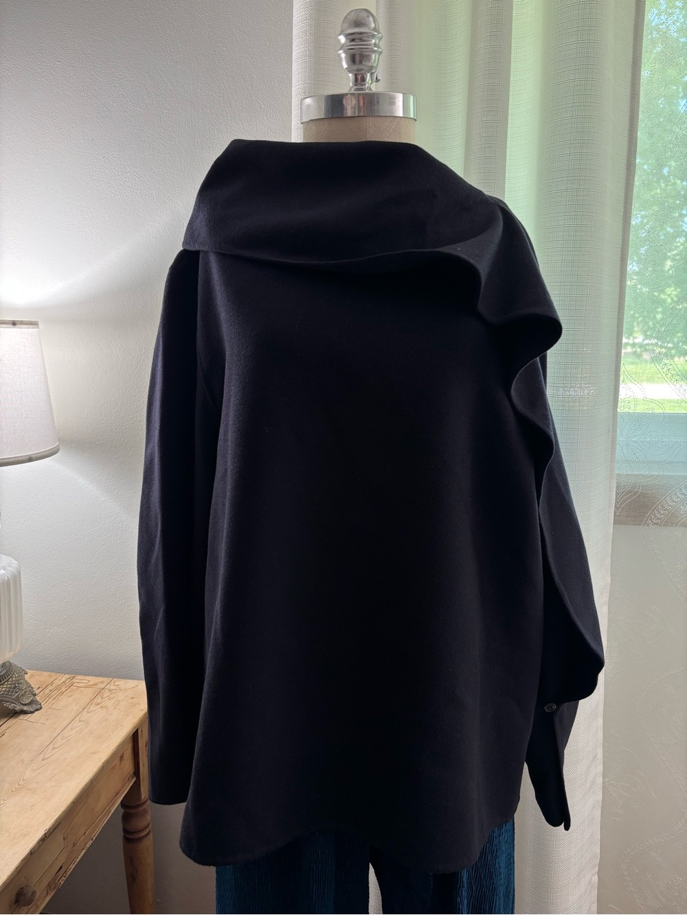 COS Asymmetrical Draped Collar Sweater, L, EUC